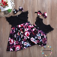 ღWSVღKids Baby Girl Sisters Matching Floral Romper Skirt Dress Outfit