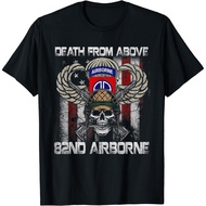 New Limited Death From Above Airborne Skull 82Nd Airborne Division Army Tshirt