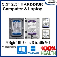 Used Mix Brand HardDisk 3.5 2.5 HDD 500gb 1tb 2tb 3tb 4tb 6tb