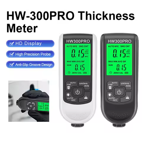 HW-300PRO Digital Car Coating Paint Thickness Gauge For Cars Paint Film Powder Thickness Gauge Teste