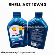 OFFER 4T SHELL ADVANCE AX7 10W-40 1L API SMJASO MA2 SEMI SYNTHETIC 100% ORIGINAL OIL