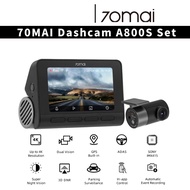 100% Ori 70mai A800S 4K Dash Cam Rear Cam Dual Vision Global Version A800 Adas Parking App Control