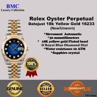 Rolex DateJust 16233 Blue Degrade Diamond Dial Steel & Gold( Pre-Owned)