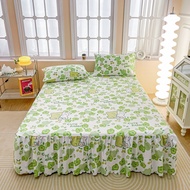 Fashion Printing Bed Skirt Queen Size Mattress Cover King Size Bed Cover