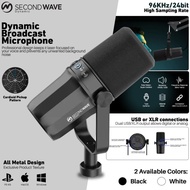 SECONDWAVE Dynamic Microphone Cardioid For XLR USB Broadcast with Frequency Response