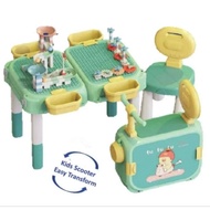 BRICKS KINGDOM ORIGINAL TOYS KINGDOM TABLE BRICKS 6in1 MULTIFUNCTION SCOOTER MULTIFUNCTION STUDY DIN
