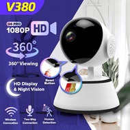 กล้องวงจรปิดไร้สาย V380 HD กล้องวงจรปิด ip camera indoor เชื่อมต่อไวไฟสัญญาณดี 2ล้านพิกเซล ดูผ่านมือถือ ภาพชัด