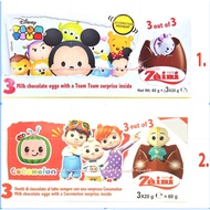 Zaini Disney Tsum Tsum Cocomelon Chocolate Egg Chocolate 3pcs contains Toys Sum Sum Zainni Chocolate