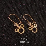 anting emas kadar 750 toko emas gajah onliine Salatiga 752