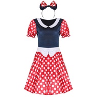＜905＞Minnie Mouse Costume Girls Disney Mickey Minnie Dress Summer Adult Cartoon Mouse Clothes Headba