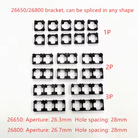 10/20/50PCS 26650 26700 26800 Battery Holder Bracket Lithium battery Plastic bracket fixed bracket D