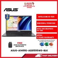 ASUS-A1400E-AEB1595WS-BLK-INTELCOREI5-1135,8GBR4,512GBSSD,14"HD,W1164,2YRS,H&S