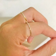 18k金細線戒10分20分30分50分開運招財輕珠寶白18k鑽石戒指尾戒