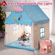 Playhouse Tent with Window Star Light String Foldable Detachable Kids Play Tent Breathable Princess Castle Tent Large SHOPCYC3953