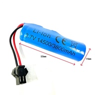 Ship from Msia > 14500 3.7v 3800mAh with sm 2pin Battery Rechargeable for RC