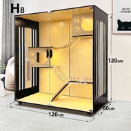huh  Super huh Cage  Large Villa Cat House With 3C Glass Door  uhu