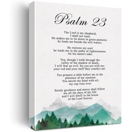 Christian Canvas Wall Art Psalm 23 the Lord is My Shepherd Canvas Print Positive Scripture Canvas Pa