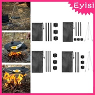 [Eyisi] Grill Pan Tripod Baking Pan Tripod Holder Practical Support Campfire Grill Tripod Cooker Grill Tripod for BBQ Trekking Picnic