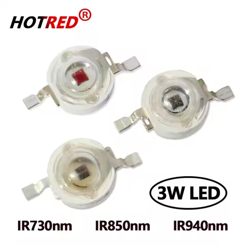 High Power 3W 3Watt LED IR 730Nm 850nm 940Nm Chip Beads Light Infrared Radiation Bulb Laser Flashlig