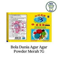 MERAH Red World Ball Agar-Agar 7g - Perfect Strong & Chewy Agar Flour