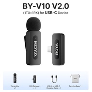 BOYA BY-V3 Micro không dây Mic ve áo chống ồn Mic Vlog gốc cho Videoke iPhone Android