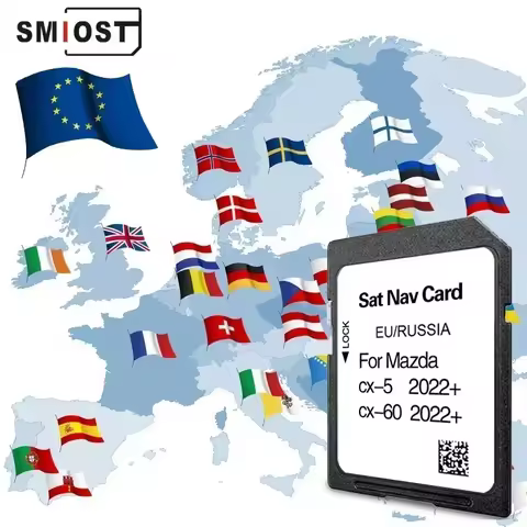 SMIOST Map SD Card for Mazda CX-5 CX-60 2022+ Sat Nav Navigation Card 32GB GPS Update Software Free