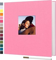 potricher Large Photo Album Self Adhesive 4x6 5x7 8x10 Pictures Linen Cover 40 Blank Pages Magnetic 