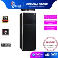 Sharp 480L Inverter 2 Glass Door Fridge SJP598GK / SJP598GM refrigerator peti sejuk