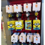 Little Yellow Man Easy Pull Buckle Retractable Card Holder ID Holder Meal Card Work Permit Card Hold