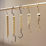 Clothing Store Hook S-Shaped Hook Long Hook Hemp Rope Display Rack Hook Gold S-Hook Men's Women's Cl