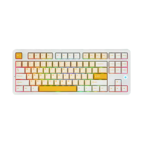 AJAZZ AK870 V2 TKL Gasket Hot-Swap Wired/BT5.0/2.4GHz Wireless Mechanical Keyboard RGB Backlit 10000