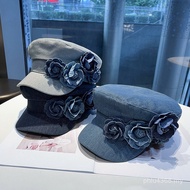 Niche Cap Hundred Beret Face Korean New Style Summer Hat Cowboy Fashion Match Flat Top Look Female T