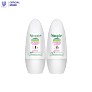 [FIFA VALUE Twin Pack] Simple Roll-On Deodorant For Men & Women Up to 48 Hours Sweat Protection (45M