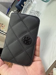 Tory Burch 黑色菱格紋短夾