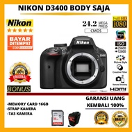 NIKON D3400 KIT LENSA 18-55MM VR FREE ACCESORIES KAMERA