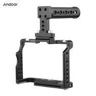 Andoer กล้องวิดีโอกรง + Top ชุดอลูมิเนียม Dual เย็น Mounts รองเท้าจำนวนมากเส้นด้าย1/4นิ้วเปลี่ยนสำหรับ Sony A7IV/ A7III/ A7II/ A7R III/ A7R II/ A7S II