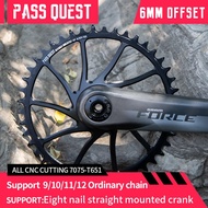 PASS QUEST-6mm offset Direct Mount Chainring, Narrow and Wide Chainring, MTB Chainring, Round, XX, S