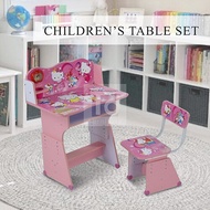 High Quality Pink & Blue Cartoon Design Kids Study Table With Chair / Minion Hello Kitty Cars Cartoo