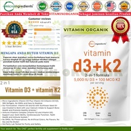 D3K2 5000IU Vitamin D3 5000 IU + K2 100 mcg Micro Ingredients 300 Softgels 100% ORIGINAL USA Sealed 