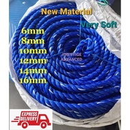 [1roll] 6MM 8MM 10MM NEW MATERIAL EXTRA SOFT &HIGH QUALITY PE ROPE / TALI PE LEBIH KUALITI / TALI PE