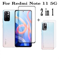 LAYAR Package 2 IN 1 TEMPERED GLASS FULL Screen And Skin Carbon Xiaomi Redmi Note 11 11Pro 10 10s 10 5G 10Pro 9 9Pro