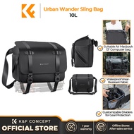 K&F Concept 10L Messenger Bag Men Sling Bag 13" Macbook Air Bag Waterproof, Customizable dividers