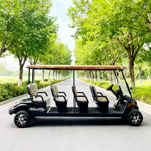 4 6 8 Seater Four Wheel Sightseeing Scooter Car Golf Buggy 5000w Electric Club Cart