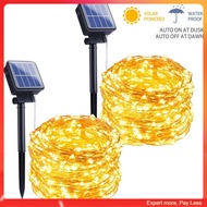 🔥Copper Outdoor Solar Fairy Light LED String Lamps Garden Decorative Waterproof 8 Mode Christmas 🔥