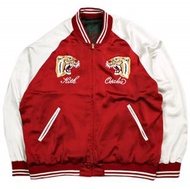 二手 KITH NYC 雙面橫須賀外套（25011060001910），XL 紅色，紀念 KITH OSAKA 於 2025 年春夏開業。