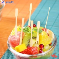 ELO 300 pcs Mini Bamboo Forks, 3.5 Inch Bamboo Fruit Forks, Good Quality Disposable Cocktail Forks F