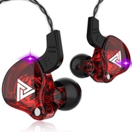 MERAH Pro Digital Warehouse | QKZ AK6 / AK6 Ultra Upgrade Earphone Bass Sport Gaming Headset - Red