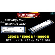 Kingston’s NV3 PCIe 4.0 NVMe SSD 2TB/1TB/500GB/250GB - read/write speeds of up to 6,000/4,000MB/s