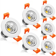 AC220V หรี่แสงได้6ชิ้น5W ดาวน์ไลท์โคมไฟ LED เอพิสตาร์ดคอปชิปไฟเฉพาะจุดโคมไฟติดเพดานปิดภาคเรียนสำหรับ