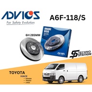 AISIN ADVICS Heavy Duty A6F-118/S Brake Disc Rotor Set Toyota Hiace KDH200 TRH203/221 LH212 (FRONT)
